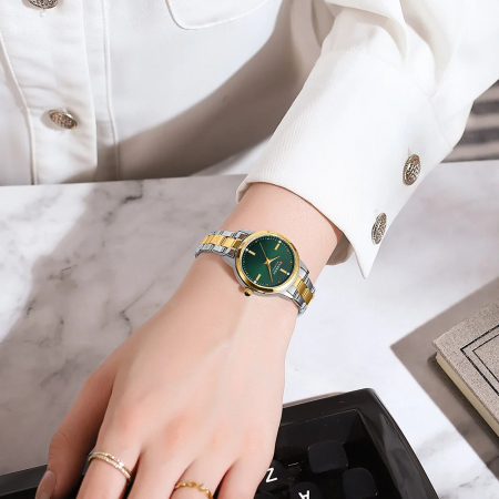 Ceas dama de mana Curren Quartz Casual Luxury Elegant Fashion Auriu [5]