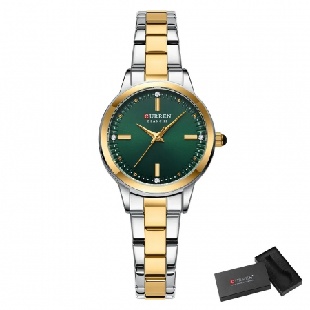 Ceas dama de mana Curren Quartz Casual Luxury Elegant Fashion Auriu [1]