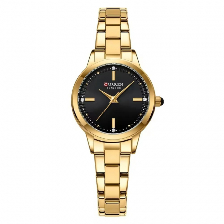 Ceasuri dama - Ceas dama de mana Curren Elegant Quartz Casual Luxury Fashion Auriu Negru