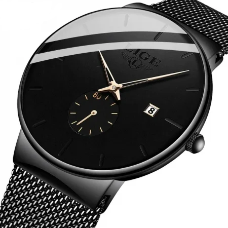 Ceas dama de mana Lige  Casual Quartz Fashion Analog Negru [4]