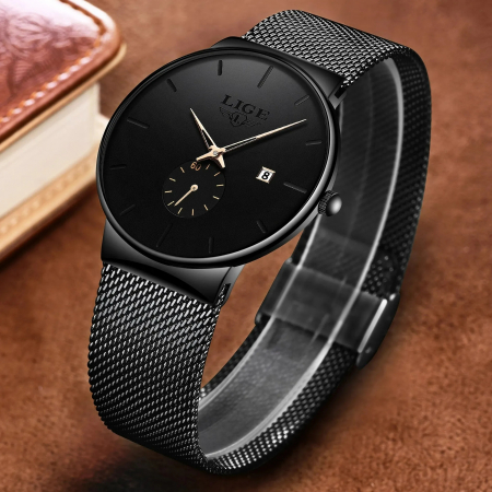 Ceas dama de mana Lige  Casual Quartz Fashion Analog Negru [1]