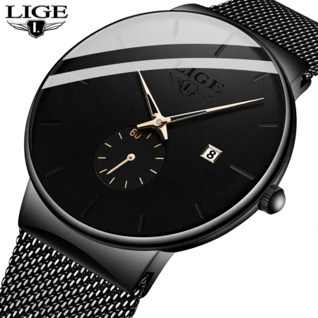 Modele noi - Ceas dama de mana Lige  Casual Quartz Fashion Analog Negru