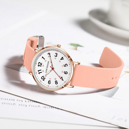 Ceas Damă Lige 89168 Rose-Alb – Design Fashion, Funcții Multiple, Cronograf, Rezistent la Apă 3ATM [4]