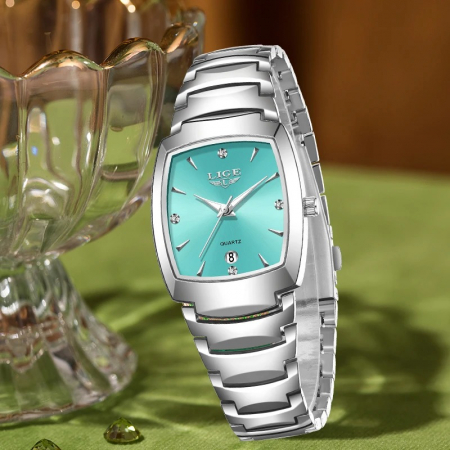 Ceas Damă Lige 89257 Argintiu-Verde – Design Fashion, Funcții Multiple, Afișaj Luminos, Rezistent la Apă 3ATM [3]