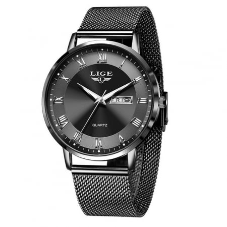 Ceasuri dama - Ceas dama Lige Data Bratara reglabila Negru