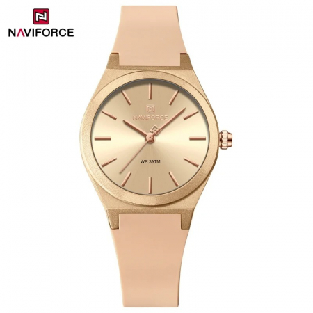 Ceas Dama Naviforce 5056 Auriu - Afișaj Analog, Fashion, Casual, Rezistent la Apă 3ATM [2]