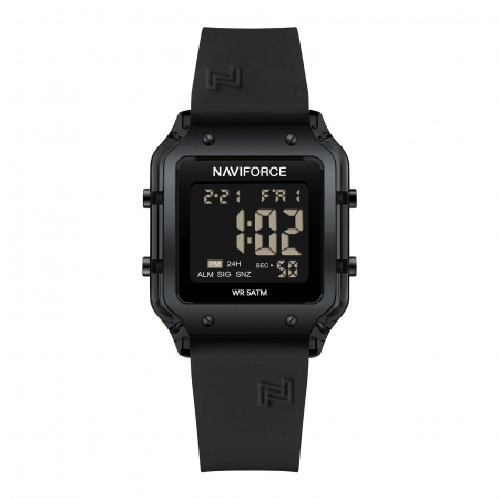 Ceasuri dama - Ceas Dama Naviforce 6105 Negru - Afișaj Digital, Sport, Casual, Alarmă, Rezistent la Apă 5ATM
