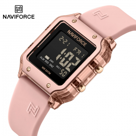 Ceas Dama Naviforce 6105 Rose - Afișaj Digital, Sport, Casual, Alarmă, Rezistent la Apă 5ATM [1]
