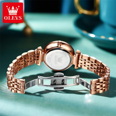 Ceas dama Olevs Elegant Quartz Auriu Analog Diamant Auriu [3]