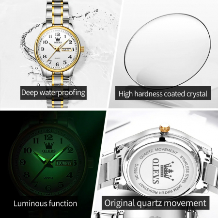 Ceas dama Olevs Elegant Argintiu Quartz Analog Data [6]