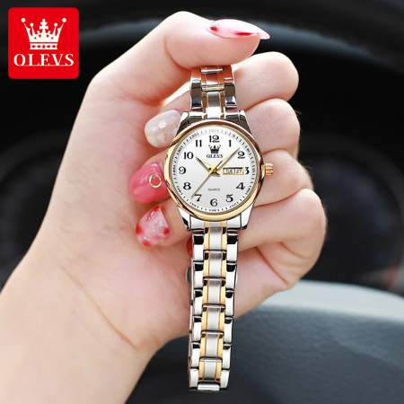 Ceas dama Olevs Elegant Argintiu Quartz Analog Data [3]