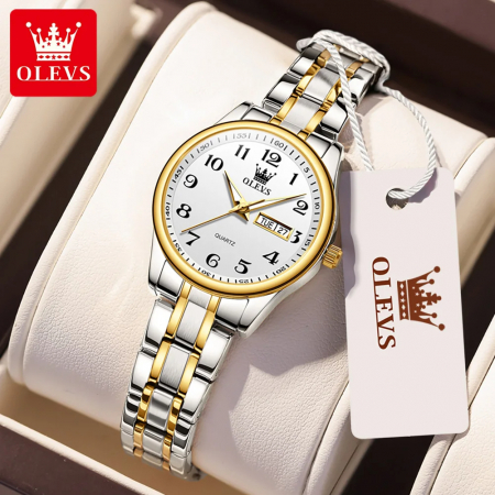 Ceas dama Olevs Elegant Argintiu Quartz Analog Data [5]