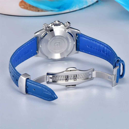 Ceas Damă PAGANI DESIGN PD-1730 Blue, Cronograf VD55, Safir, 36mm, 50M [4]