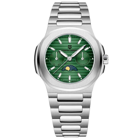 Ceasuri dama - Ceas Damă PAGANI DESIGN PD-1786 Green, Epson VX3HA, Safir, Ceramic, 32.5mm, 50M