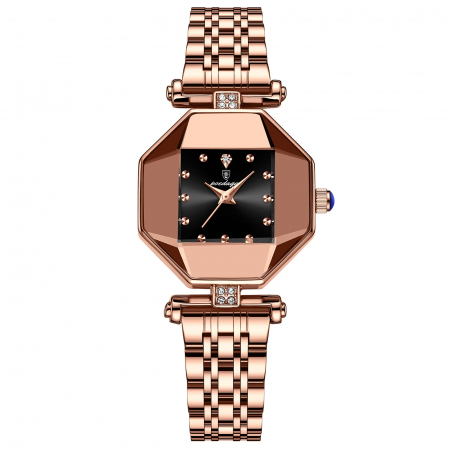 Ceasuri dama - Ceas dama de mana Poedagar Quartz Elegant Casual Fashion 3 ATM Otel Auriu Negru