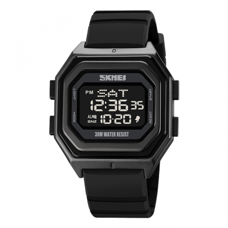 Ceas barbatesc de mana Skmei Casual Digital Led Electronic Calendar Negru [0]