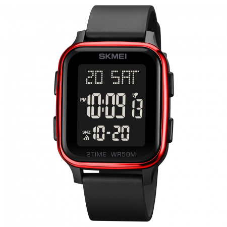 Ceasuri barbatesti - Ceas de barbati Skmei Sport Digital Casual Led Negru/Rosu