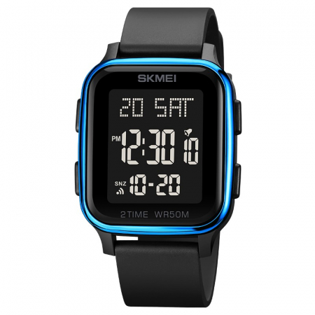 Ceas de barbati Skmei Sport Digital Casual Led Negru/Albastru [0]