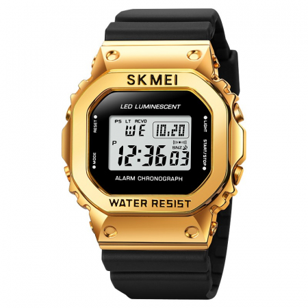 Ceasuri barbatesti - Ceas de barbati Skmei Sport Stil Militar Army Digital Negru/Auriu