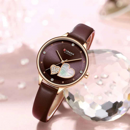 Ceas de damă Curren – Stil casual & fashion maro [2]