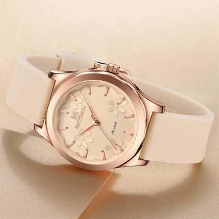Ceas de dama Naviforce Luxury Fashion Casual Quartz Silicon [2]