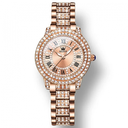 Ceasuri dama - Ceas de dama Olevs Elegant Mecanism Quartz Casual Fashion Auriu