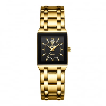 Ceas de dama Liebig Elegant Fashion Luxury Quartz Analog Auriu Negru [0]