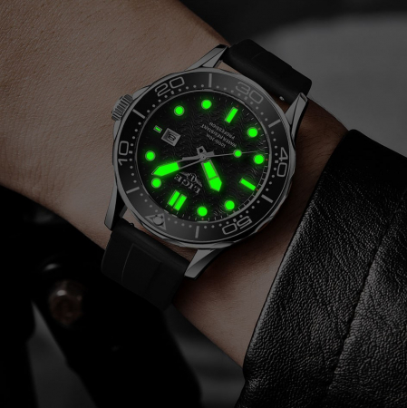 Ceas de mana barbatesc Lige Quartz Casual Fashion Curea din silicon [9]