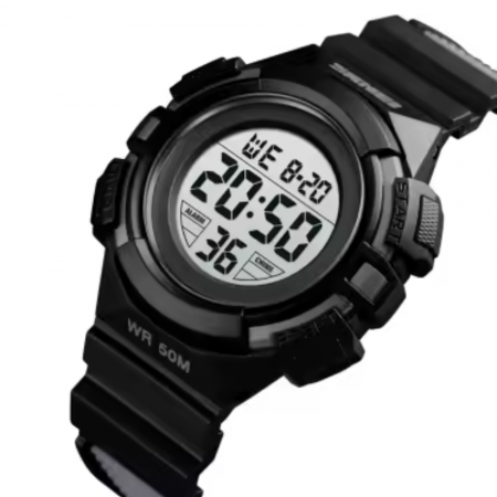 Ceas de mana pentru copii Skmei Sport Casual Alarma Cronometru Electronic Digital Negru [1]