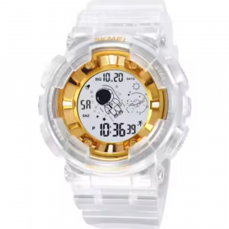 Ceasuri barbatesti - Ceas de mana barbatesc Skmei Stil Militar Army Casual Digital Fashion Quartz Led Alb