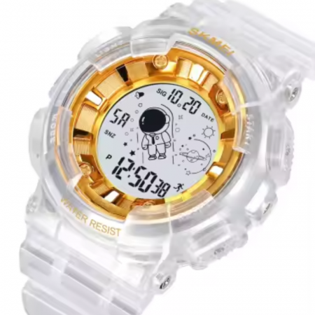 Ceas de mana barbatesc Skmei Stil Militar Army Casual Digital Fashion Quartz Led Alb [1]