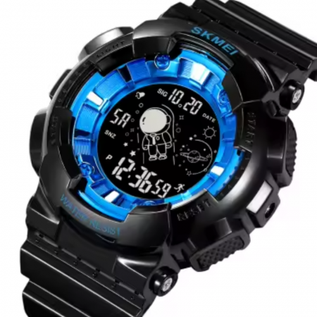 Ceas de mana barbatesc Skmei Stil Militar Army Quartz Casual Digital Fashion Led Negru Albastru [1]