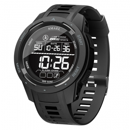 Ceas de mana barbatesc Smael Casual Stil Militar Army Sport Digital Fashion Multifunctional Negru [1]