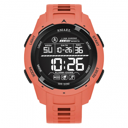 Ceasuri barbatesti - Ceas de mana barbatesc Smael Casual Stil Militar Army Sport Digital Fashion Cronograf Rosu