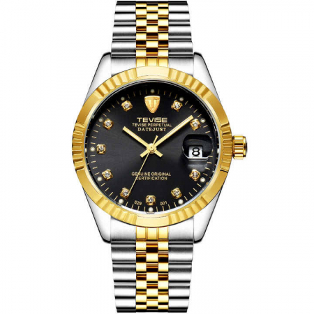 Ceasuri barbatesti - Ceas barbatesc Tevise Clasic Mecanic Automatic Analog Afisare data Otel Elegant