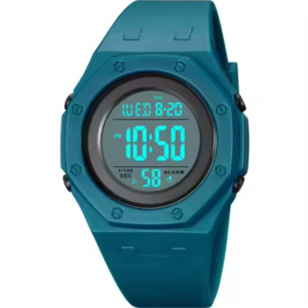 Ceas de mana barbati Skmei Led Sport Alarma Casual Digital Lumina de fundal Cronometru Albastru [3]