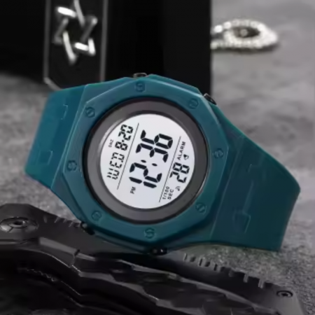 Ceas de mana barbati Skmei Led Sport Alarma Casual Digital Lumina de fundal Cronometru Albastru [2]