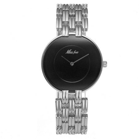 Ceasuri dama - Ceas de mana dama Miss Fox Casual Quartz Fashion Elegant Argintiu Negru