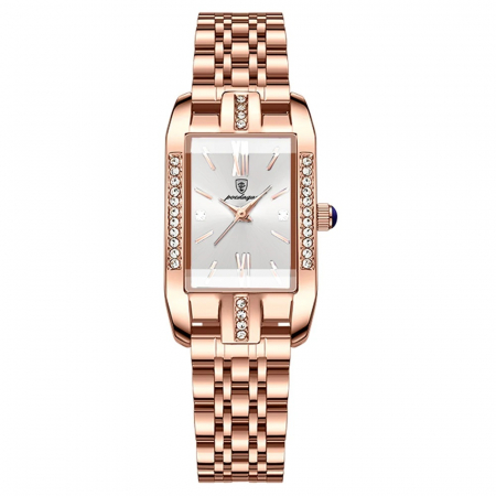 Ceasuri dama - Ceas de mana dama Poedagar Quartz Elegant Casual Otel Auriu Alb
