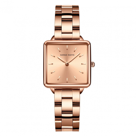 Promotii - Ceas de mana dama Hannah Martin Quartz Analog Elegant Auriu Roze
