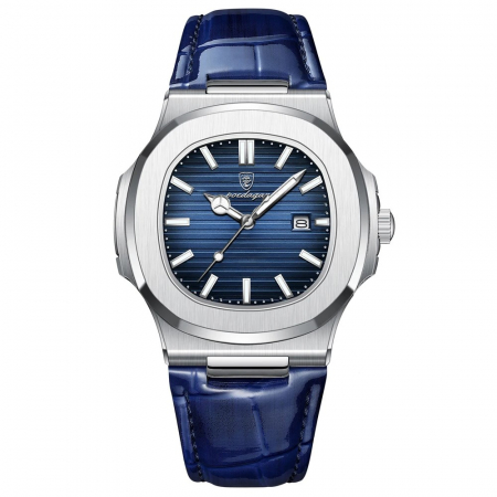 Ceasuri barbatesti - Ceas de mana Poedagar Quartz Indici luminosi Piele Analog Business Albastru