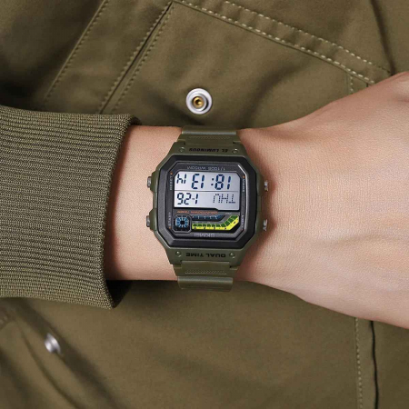 Ceas Digital Bărbătesc SKMEI 2307 – LED, Cronometru, Dual Time, Brățară din Oțel Inoxidabil, Waterproof 50M, Design Square Premium [1]