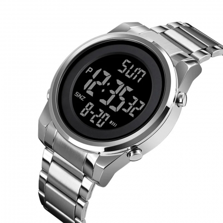 Ceasuri barbatesti - Ceas Digital Bărbați SKMEI 1611 Argintiu – Afișaj LED, Funcții Multiple, Design Sportiv, Cronometru, Alarmă, Rezistent la Apă 3ATM (1)