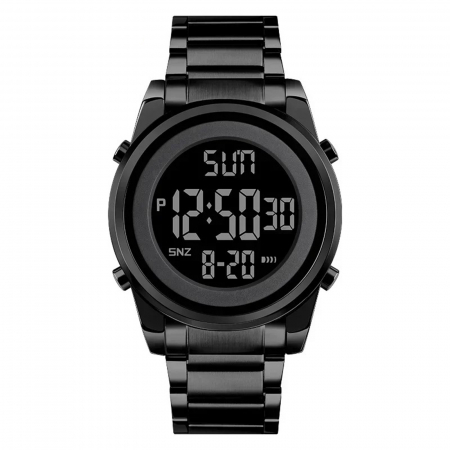 Ceasuri barbatesti - Ceas Digital Bărbați SKMEI 1611 Negru – Afișaj LED, Funcții Multiple, Design Sportiv, Cronometru, Alarmă, Rezistent la Apă 3ATM 7