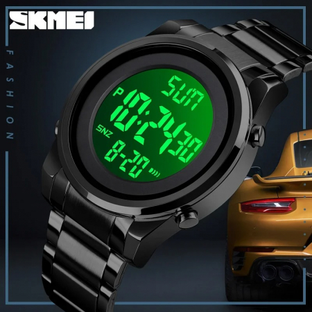 Ceas Digital Bărbați SKMEI 1611 Negru – Afișaj LED, Funcții Multiple, Design Sportiv, Cronometru, Alarmă, Rezistent la Apă 3ATM 7 [1]