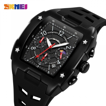Ceas Digital Bărbați SKMEI 9345 Negru – Funcții Multiple, Design Fashion, Cronometru, Rezistent la Apă 3ATM [3]