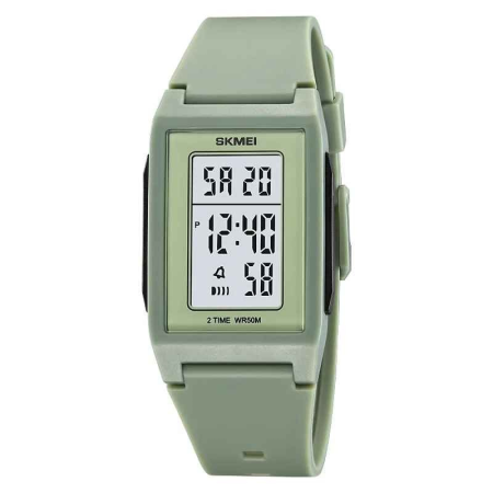 Ceasuri dama - Ceas Digital SKMEI 2321 Verde Sage – Design Minimalist, Waterproof 50M