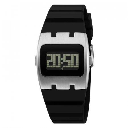 Modele noi - Ceas Digital SKMEI 2415 Bărbați cu Carcasă Argintie – Cronograf, EL Light, Calendar, Alarmă, Sport, Rezistent la Apă 3ATM