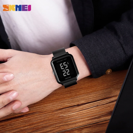Ceas digital Skmei Unisex Lumina de fundal Afisare data Casual Negru [2]