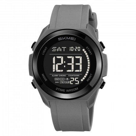 Ceasuri barbatesti - Ceas Digital Sport SKMEI 2455  – Afișaj LED, Alarmă, Calendar, Rezistent la Apă 5ATM